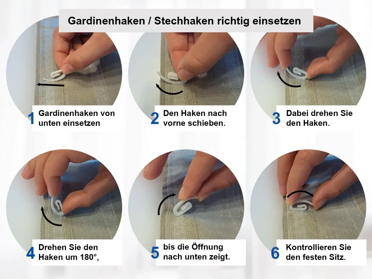 Faltenstecker richtig setzen - so wirken Gardinen ruhiger