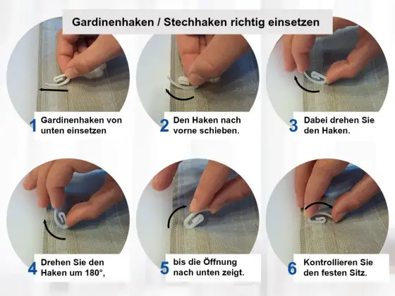 Faltenstecker richtig setzen - so wirken Gardinen ruhiger